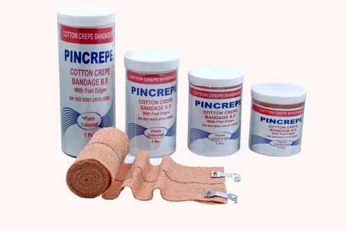 Cotton Crepe Bandage Roll - PINCREPE, For Hospital, Size: 6 cm 8cm 10cm 15cm