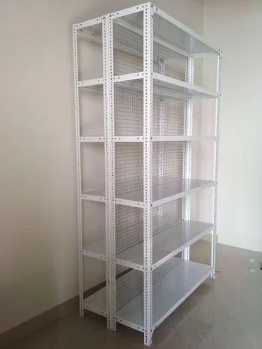Mild Steel Slotted Angle Rack, For Office, Height: 7 Feet