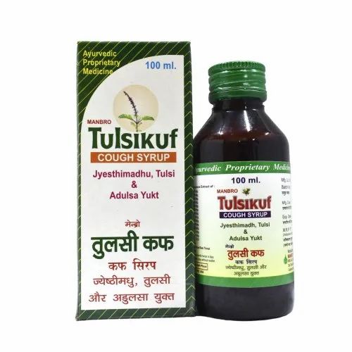 Manbro's Tulsikuf Cough Syrup, For Personal, Packaging Size: 100ml