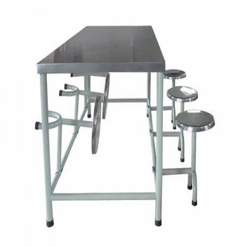 Star Inxs Stainless Steel Canteen Six Seater Table, For Home Hotel Restaurant Cafe Etc, Seating Capacity: 3+1 Person