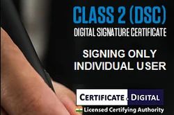 Class 2 Digital Signing Certificate, Individual User, Sign Only, 2 Years, With USB Token