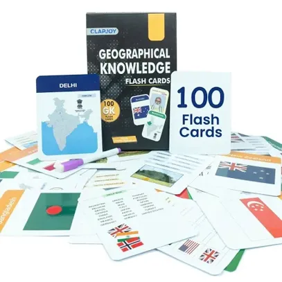 ClapJoy GK 100 Double Sided Educational Flash Cards for kids of age 6 years and above