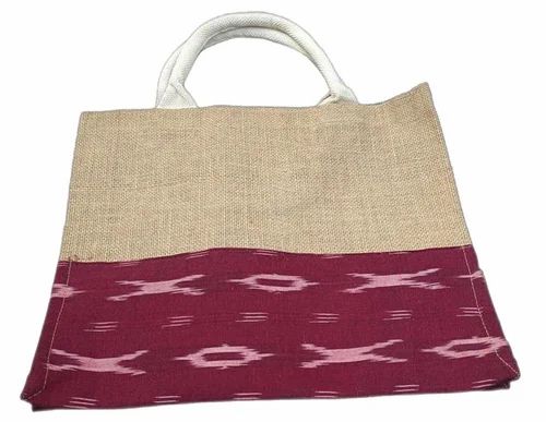 Webbed Handle Multicolor Printed Jute Bag, Size/Dimension: 12 X 18 Inch, Capacity: 15 kg