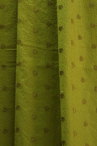 Cotton Hakoba LIRIL Green Embroidery Fabric