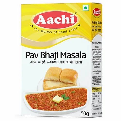 Snacks Aachi Pav Bhaji Masala, 50g, Packaging Type: Packets