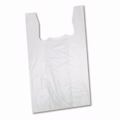Plain White Hm Hdpe Ldpe Shopping Bags, For Grocery