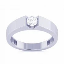 Mine Solitaire White Gold Ring