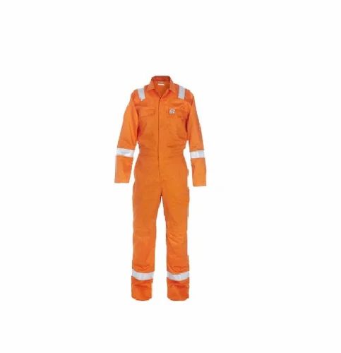 Fulcrum Zuper Orange Flame Resistance Coverall Safety Workwear Size Large