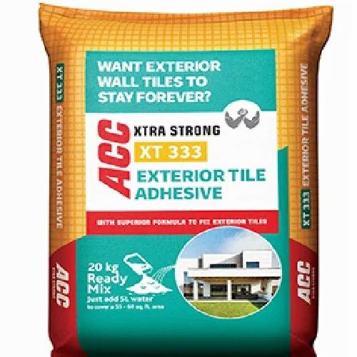 ACC Xtra Strong Exterior Tile Adhesive - XT 333, 20kg BOPP Bag with liner